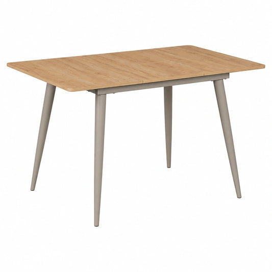 Tavolo da pranzo allungabile Beaver Rovere dorato, Grigio 80-110 × 70 cm, Allungabile, per un utilizzo flessibile come tavolo da pranzo o da lavoro