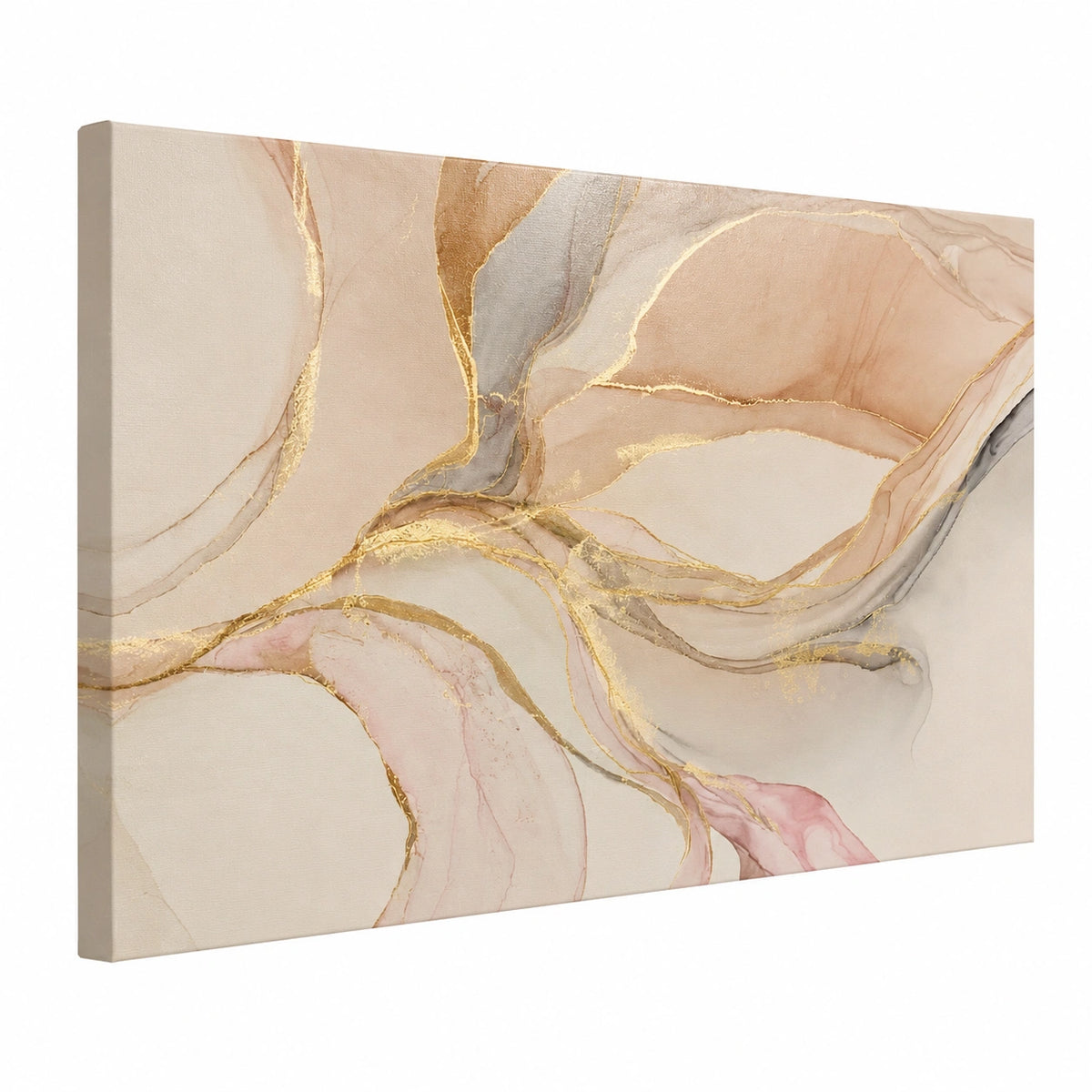 Quadro Moderno Soggiorno Grandi, Astratto Effetto Oro, 120 × 80 cm, Chiodi Inclusi, 1 Pezzo