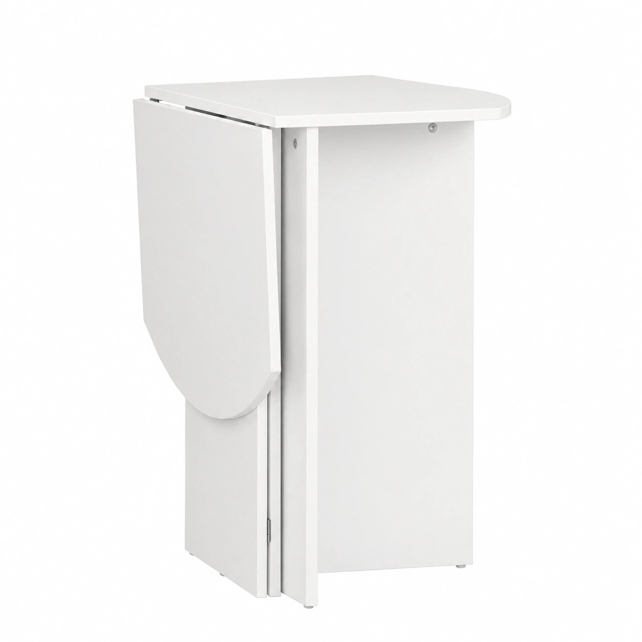 Tavolo da Pranzo Salvaspazio Pieghevole 90 × 60 × 74cm Bianco, da Esterno, Tavolo da Cucina e Soggiorno in Legno