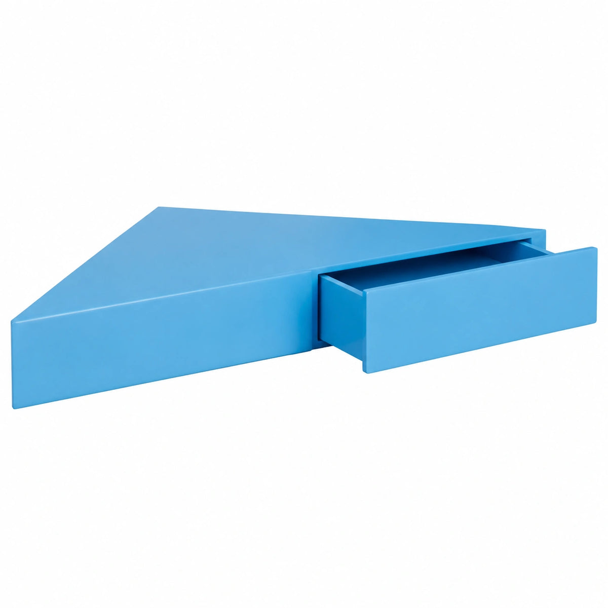 Mensola con Doppio Cassetto Sospeso a Scomparsa ad Angolo da Parete Muro Scaffale Angolare in Legno MDF Moderno Scandinavo Dimensione 60 × 43 × 8 cm