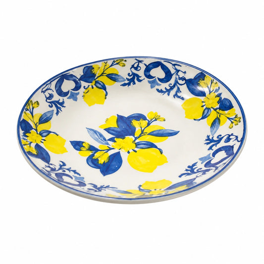 Set Piatti 12 Pezzi in Ceramica Artigianale, Servizio da Tavola Completo per 6 Persone (6 Piatti Piani + 6 Piatti Fondi), Estivo Ideale per Uso