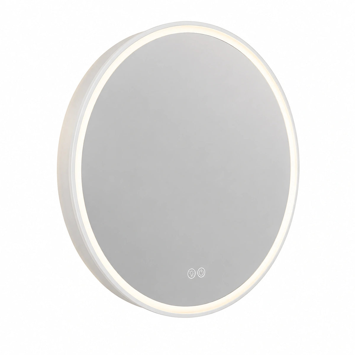 Specchio Bagno LED Rotondo [70] cm, Luce Dimmerabile 3 Colori (3000K-6000K) e Antiappannamento, Vetro Temperato HD, Interruttore Touch, Memoria